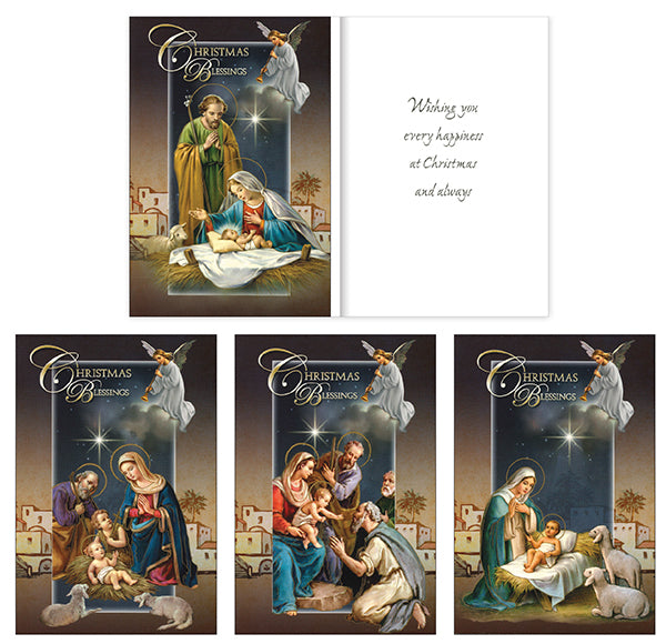 Christmas Angel Box/18 cards/4 Designs (9306)