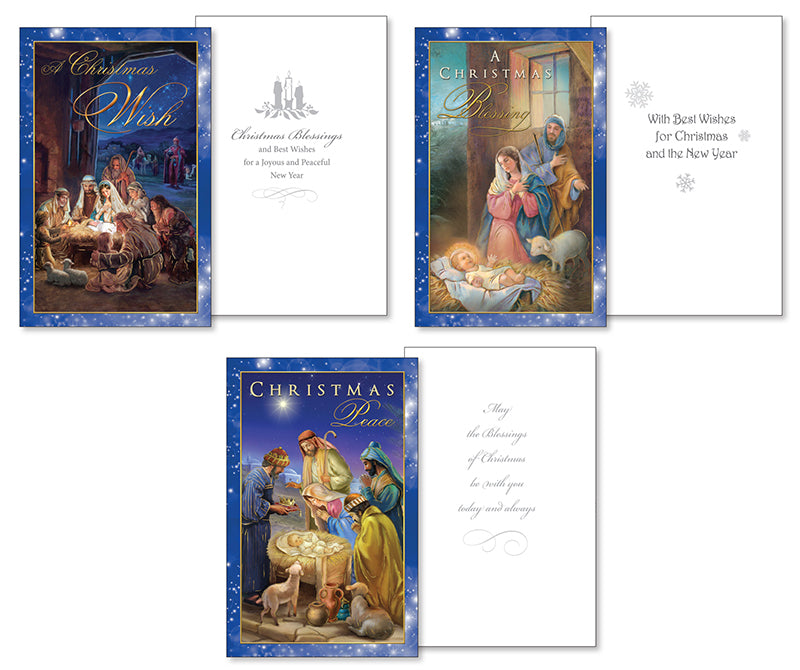 Christmas Card Packet/10 in/3 Designs (97126) AX7