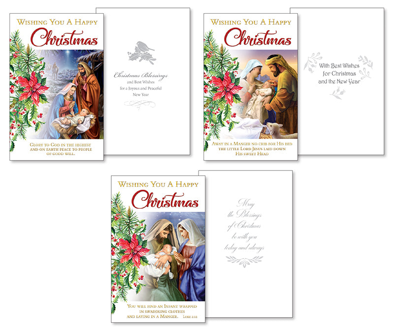 Christmas Card Packet/10 in/3 Designs (97137) AX11