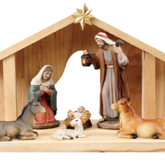 Resin Nativity with Shed (89871)