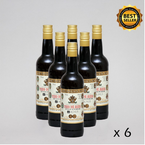 Amber, Medium Sweet, ''Dulce Superior'' Altar Wine - 6 Bottles